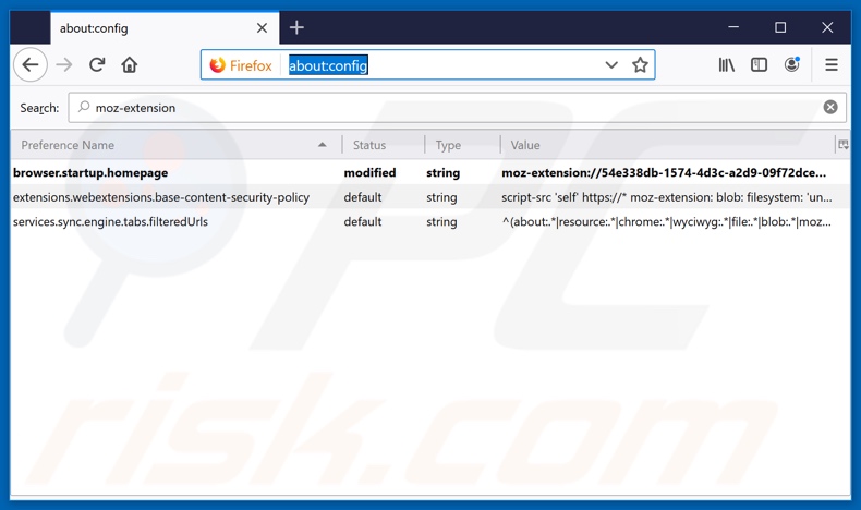 Removing search.logintomyemailtab.com from Mozilla Firefox default search engine