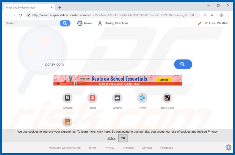 search.mapsanddirectionstab.com browser hijacker