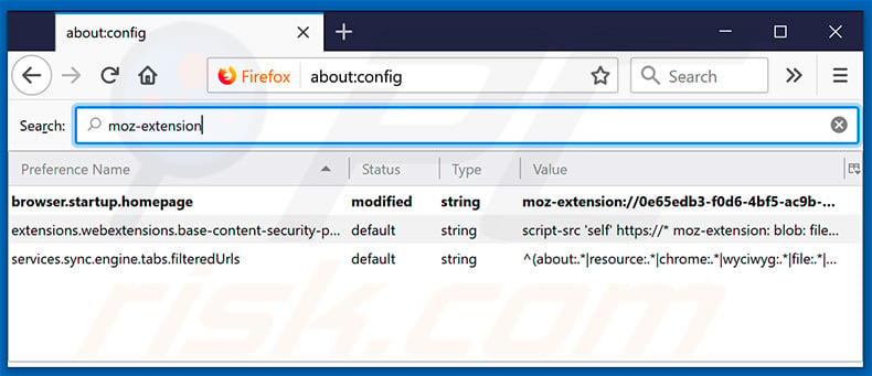 Removing search.mapsutilitytab.com from Mozilla Firefox default search engine