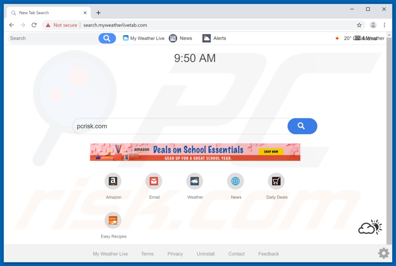 search.myweatherlivetab.com browser hijacker
