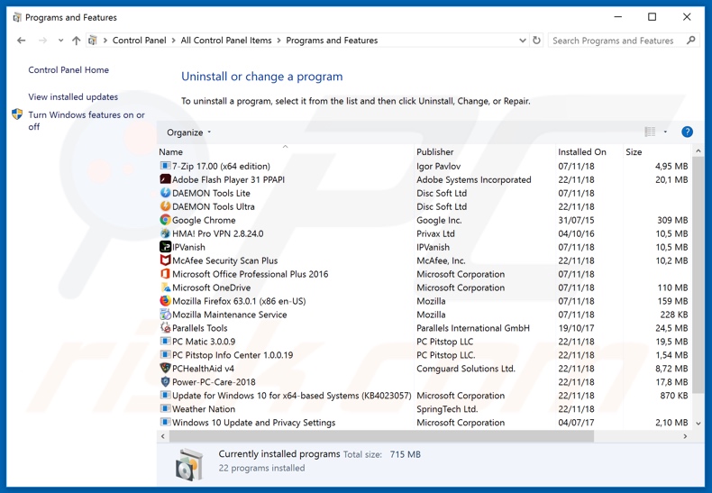 search.myweatherlivetab.com browser hijacker uninstall via Control Panel