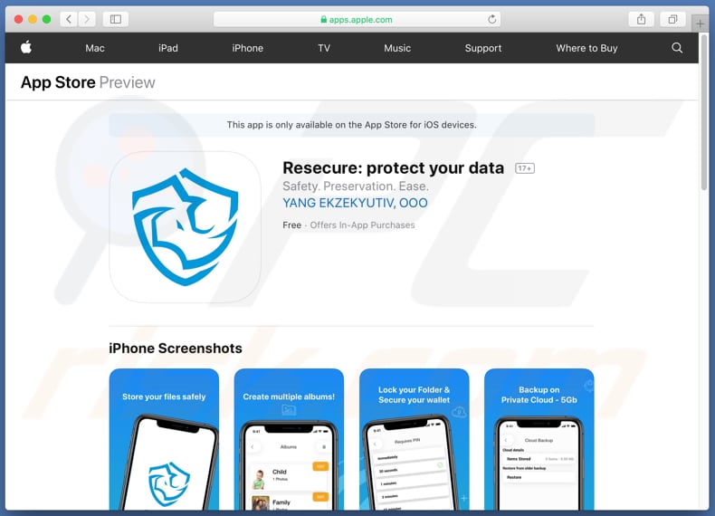 ReSecure app download website