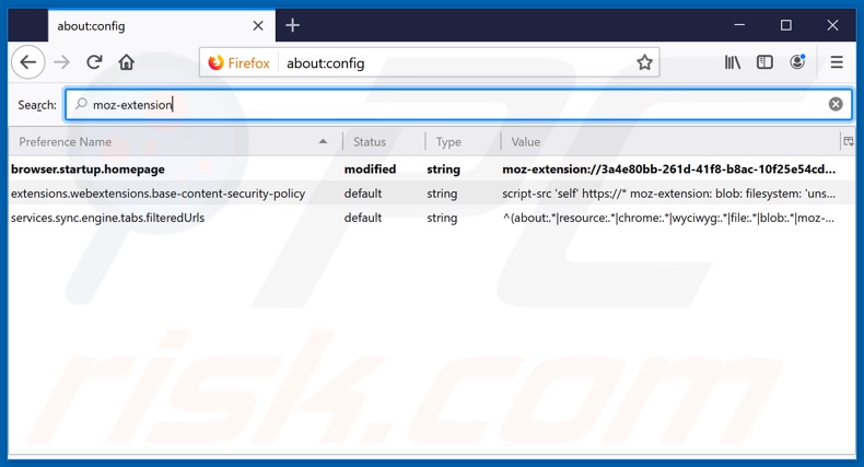 Removing search.packagetrackingapptab.com from Mozilla Firefox default search engine