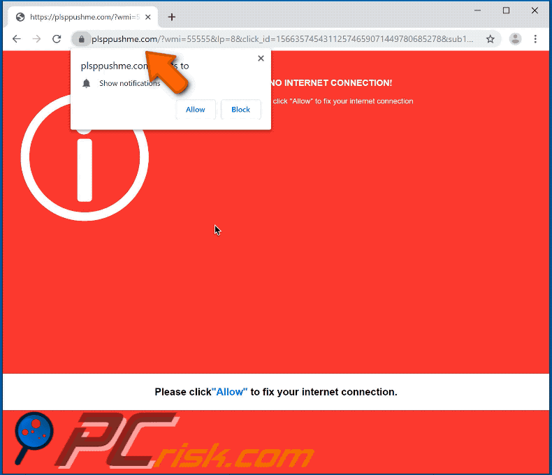 plsppushme[.]com pop-up redirects