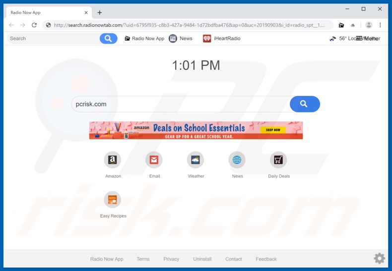 search.radionowtab.com browser hijacker