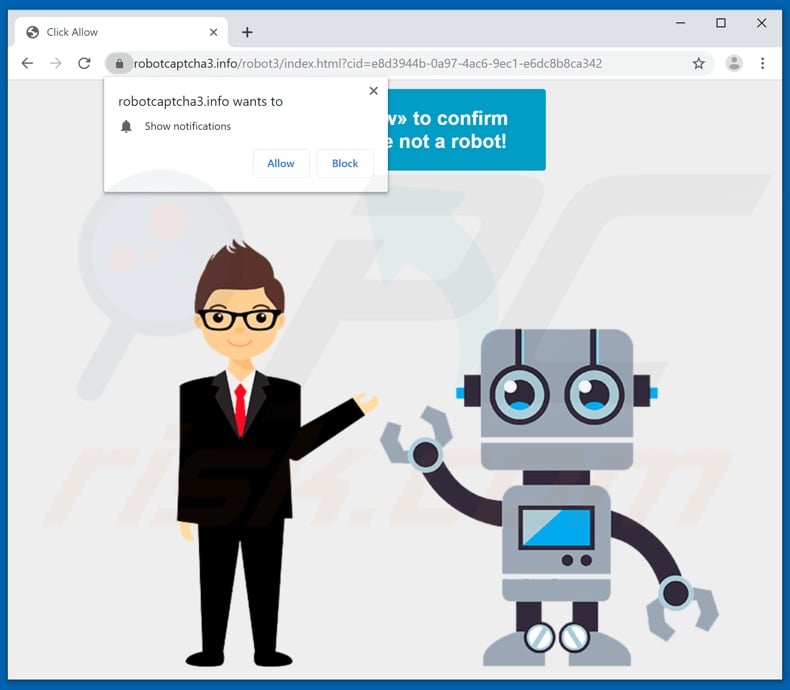 robotcaptcha3[.]info pop-up redirects