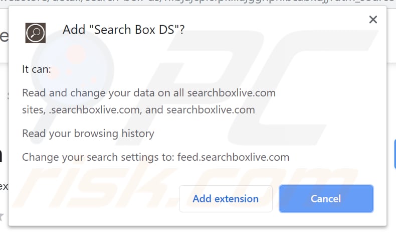 SearchBox app asks various permissions