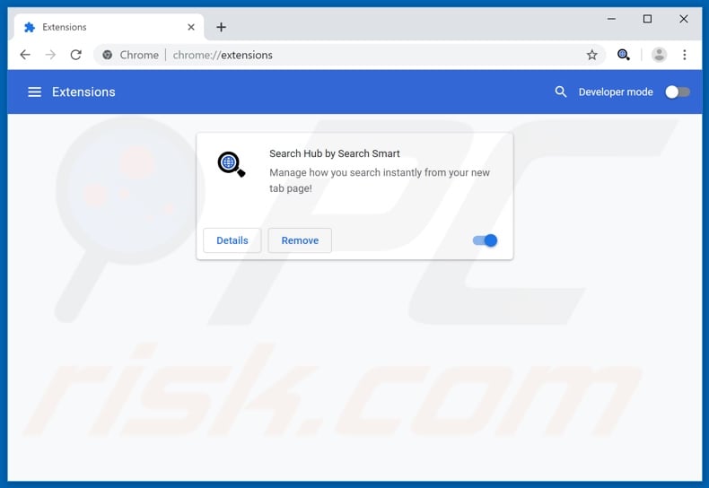 Removing search.hgetsearchhub.com related Google Chrome extensions