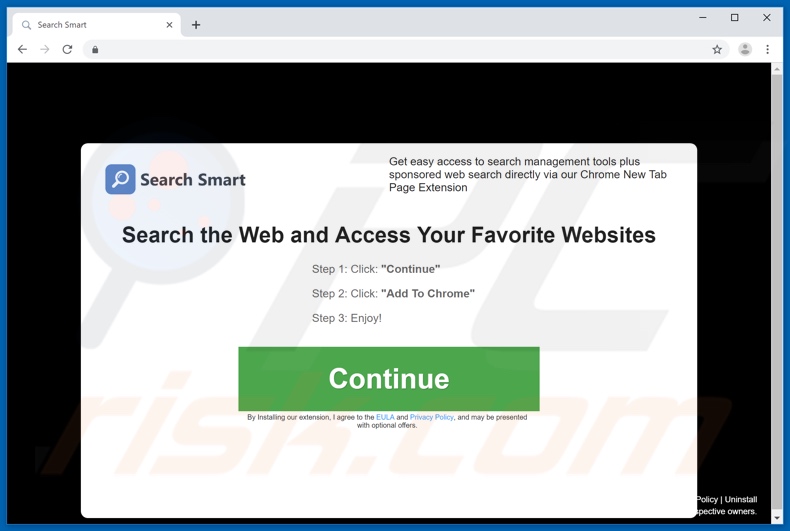 Website used to promote Search Hub browser hijacker