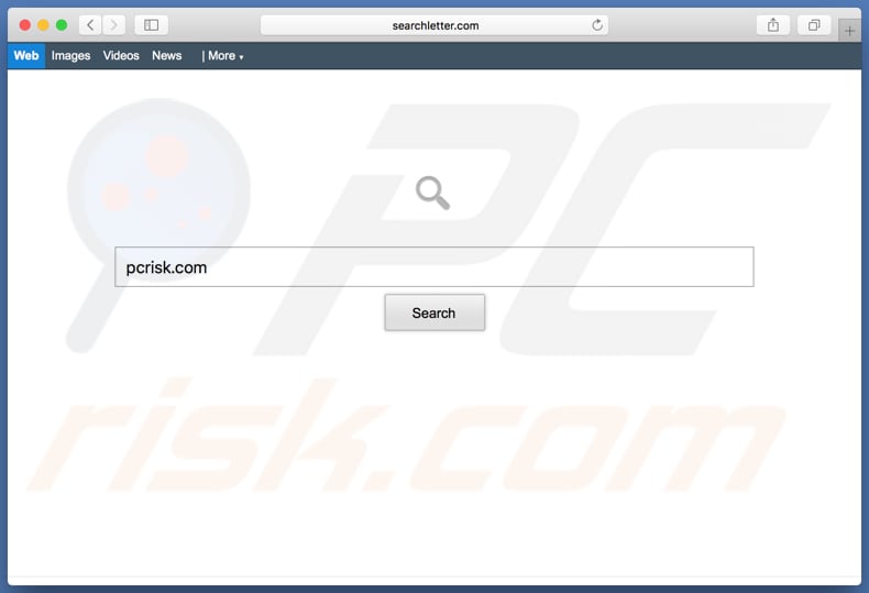 searchletter.com browser hijacker on a Mac computer