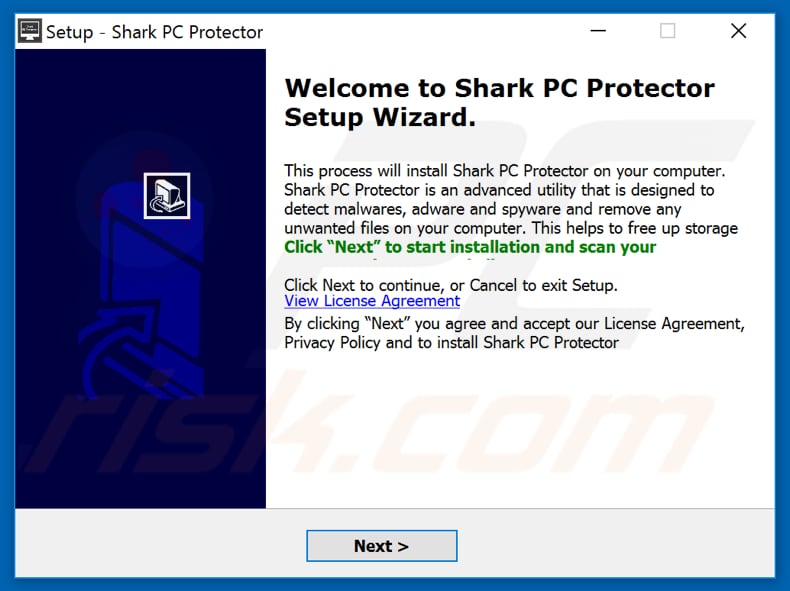 Shark PC Protector installation setup