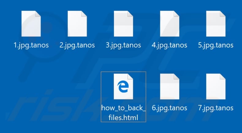 Files encrypted by Tanos