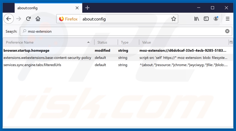 Removing search.tvnowapptab.com from Mozilla Firefox default search engine