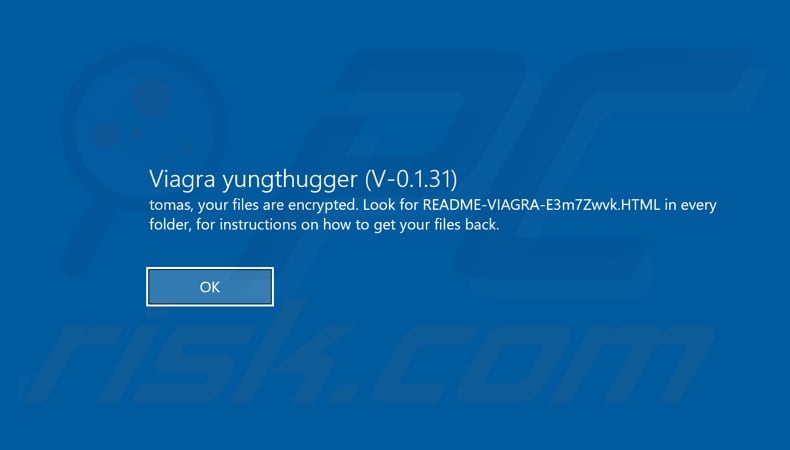 viagra ransomware login screen