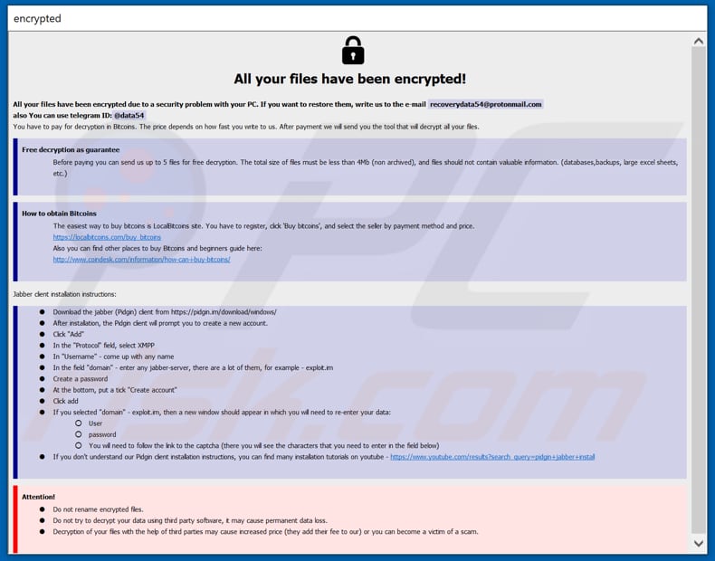 WannaCry decrypt instructions