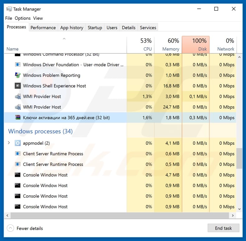 wannacash ransomware malicious process in task manager