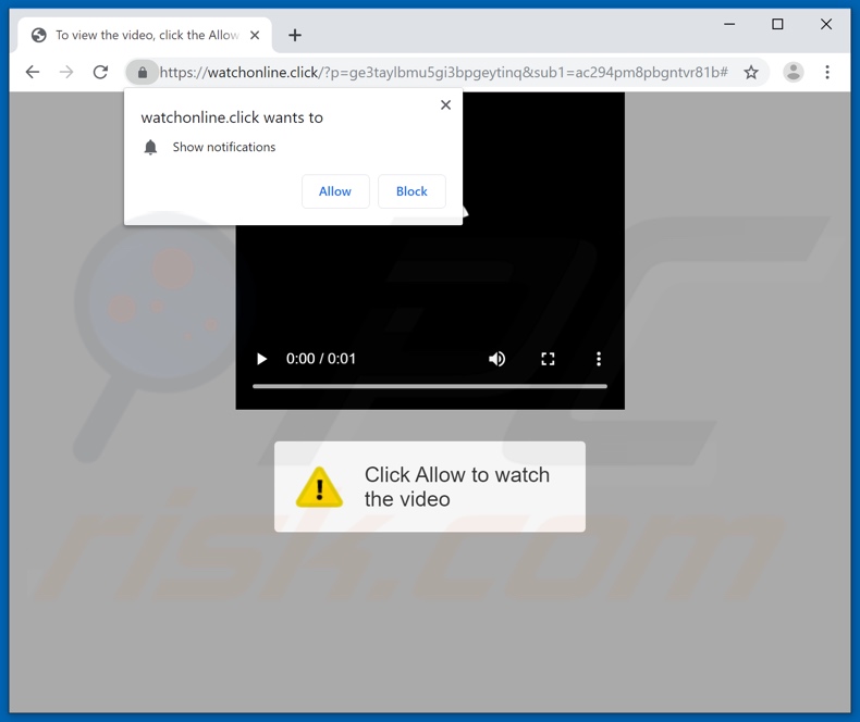 watchonline[.]click pop-up redirects