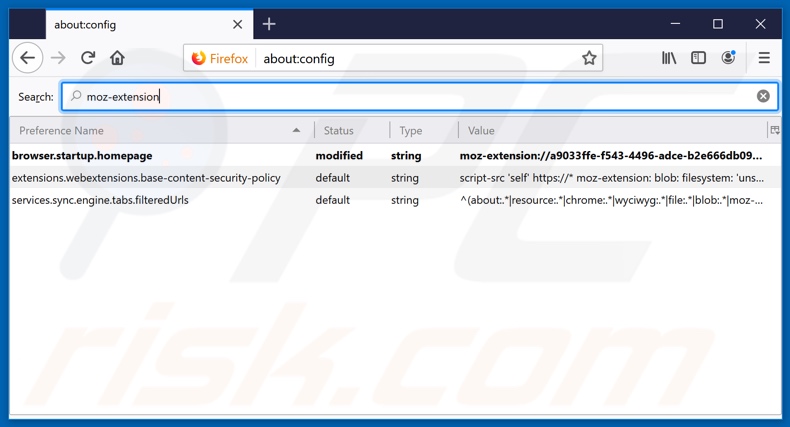 Removing search.weatherforecastnow.net from Mozilla Firefox default search engine