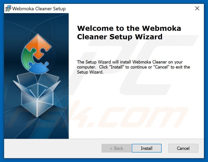 Webmoka PC Cleaner installer