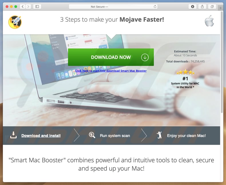 Smart Mac Booster download web page