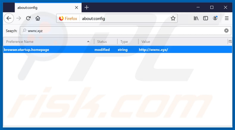 Removing wwnc.xyz from Mozilla Firefox default search engine