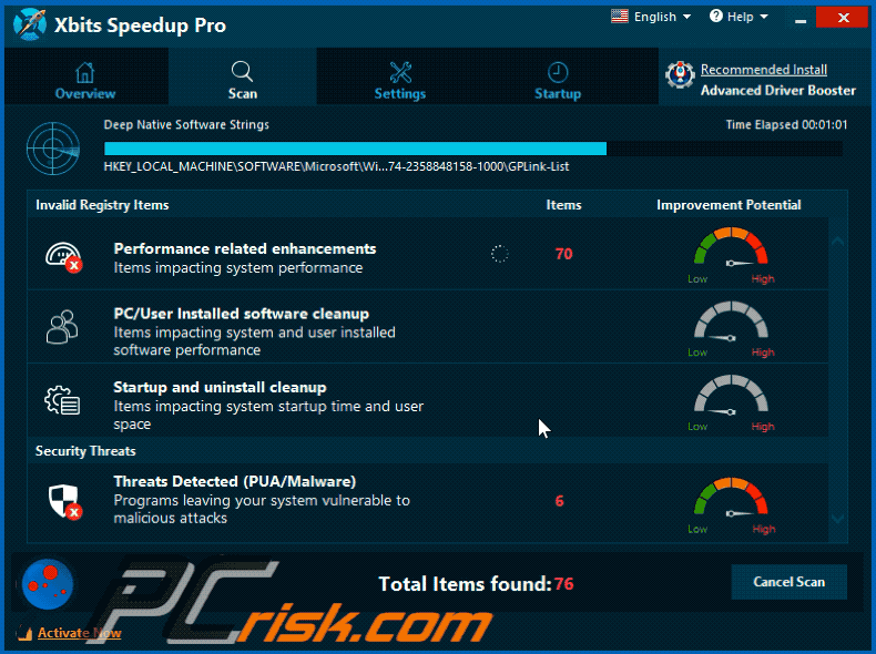 Xbits Speedup Pro application