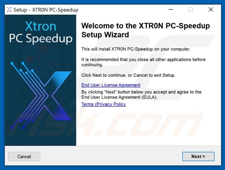 Xtron PC Speedup installation setup