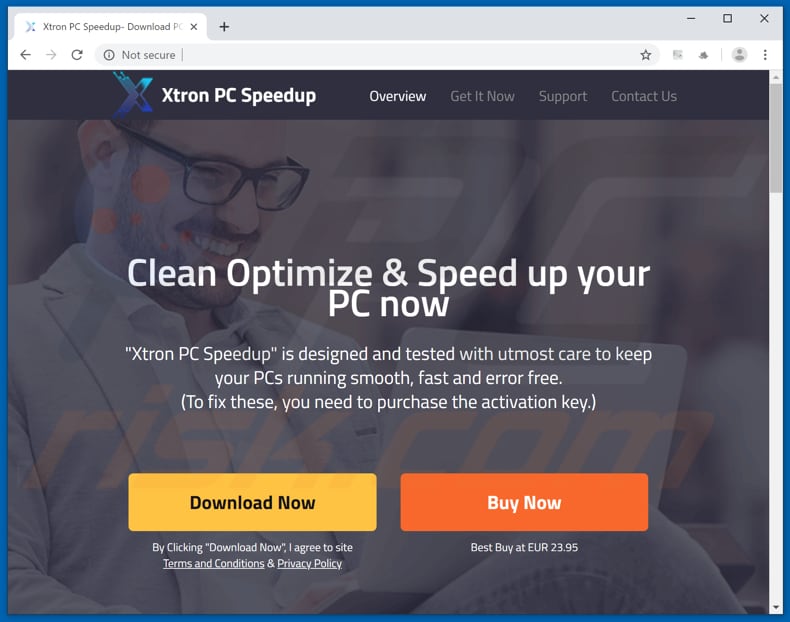 Xtron PC Speedup download page