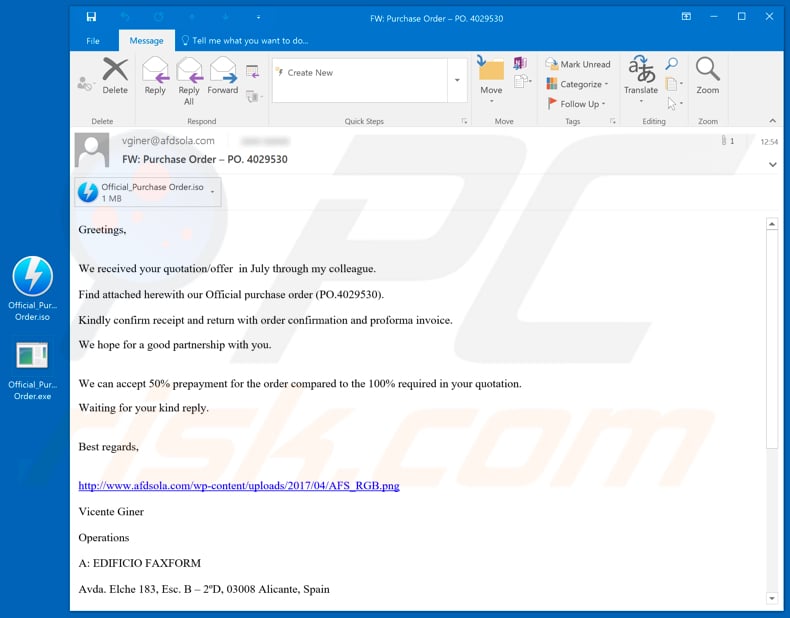 Afdsola Email Virus