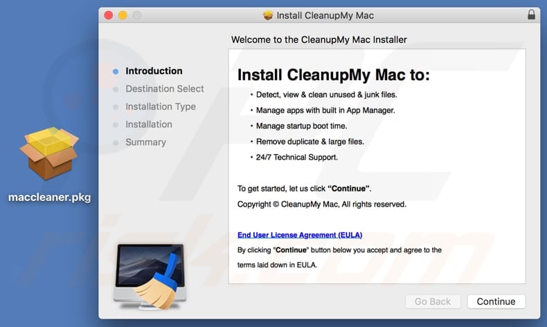 Cleanup My Mac installation setup