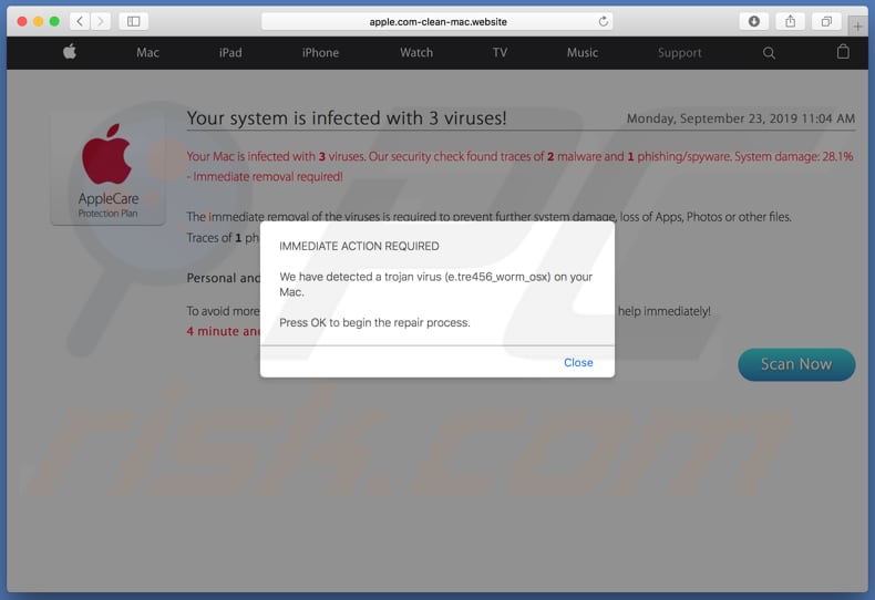 apple.com-clean-mac[.]website scam