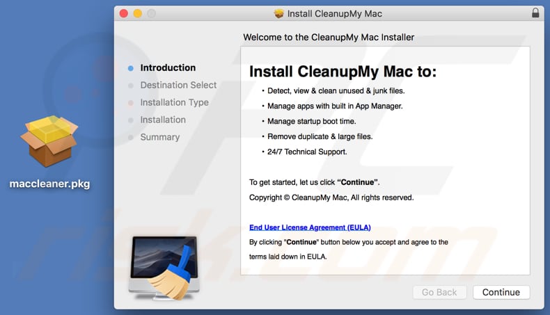 Cleanup My Mac installer