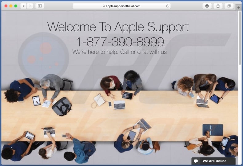 applesupportofficial.com webpage