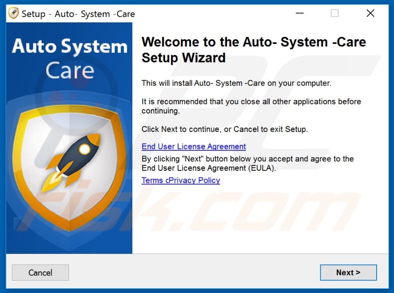 Auto System Care installation setup