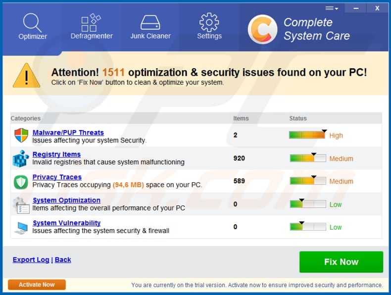 Complete System Care unwanted application