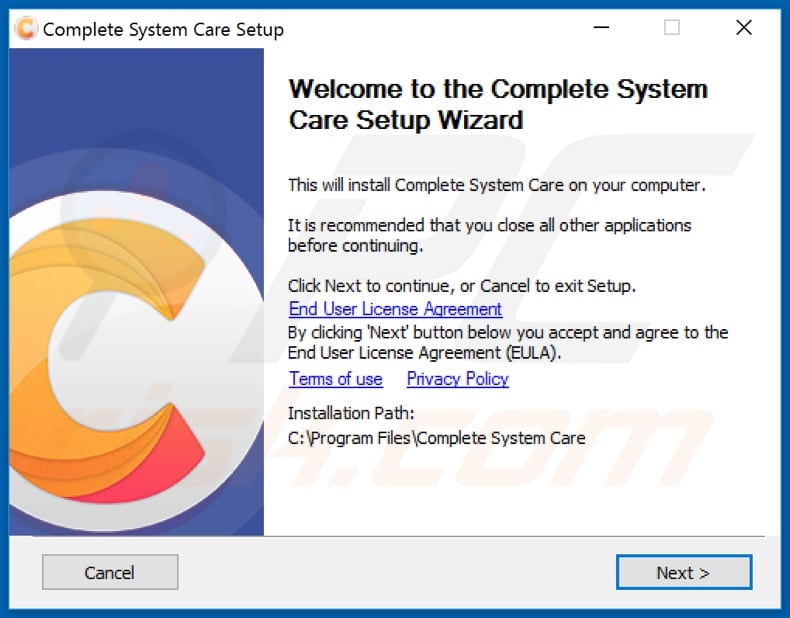 Complete System Care installation setup