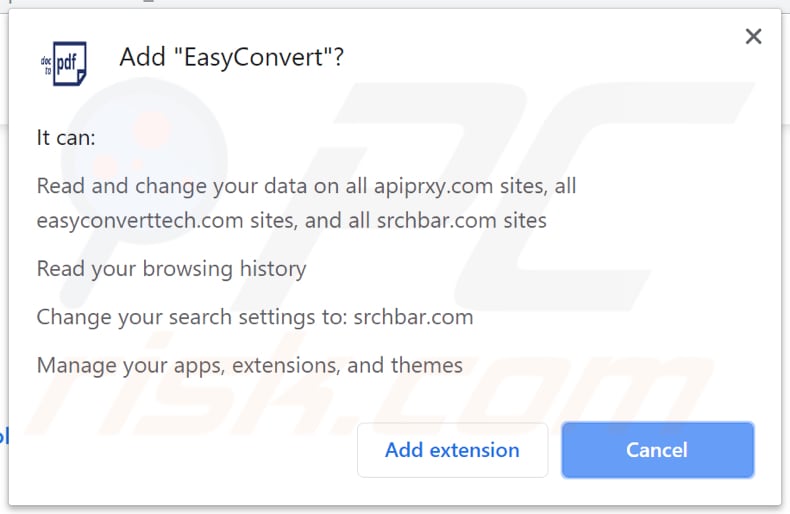 EasyConvert wants to access data