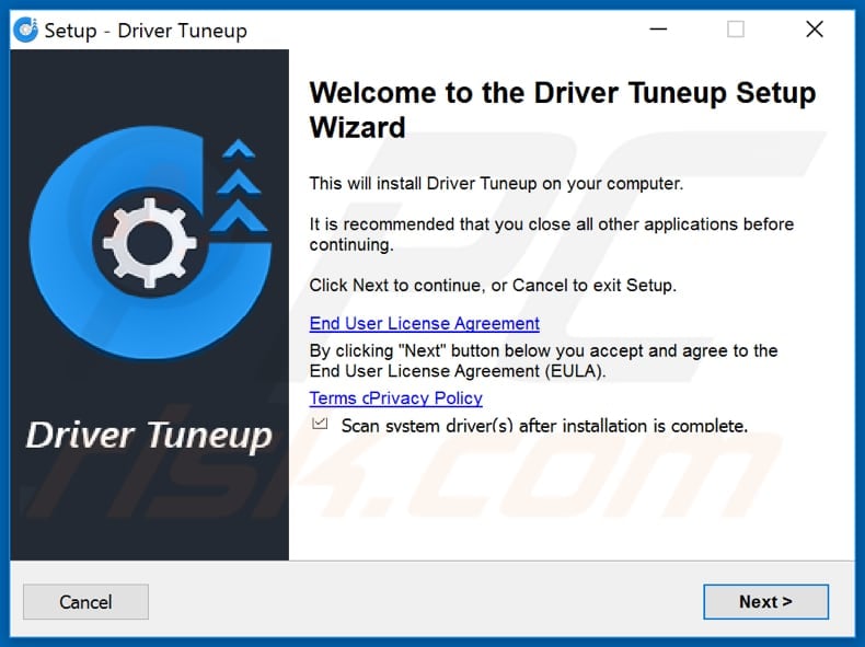 Driver Tuneup installation setup