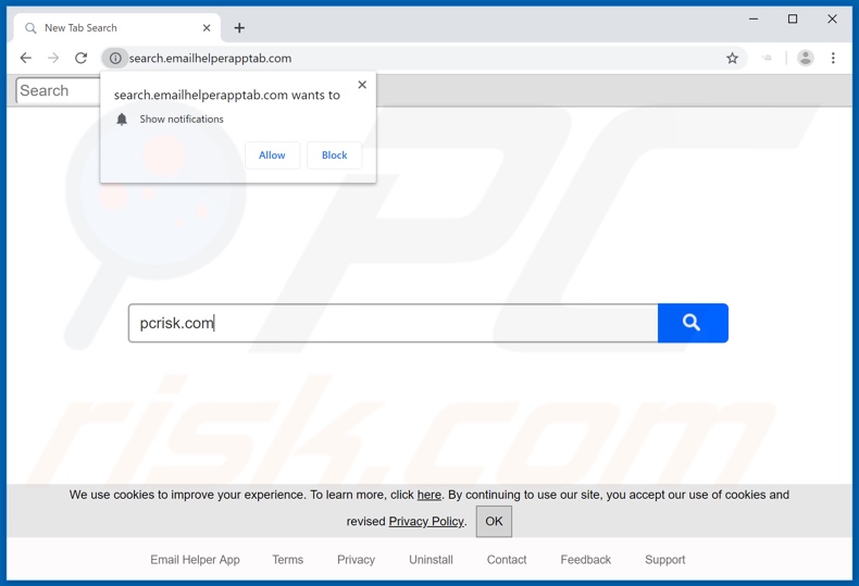 search.emailhelperapptab.com browser hijacker