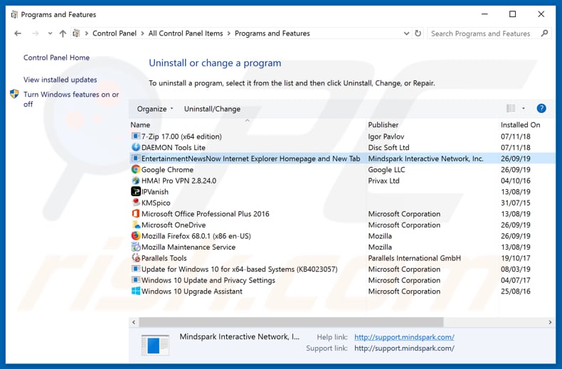 hp.myway.com browser hijacker uninstall via Control Panel