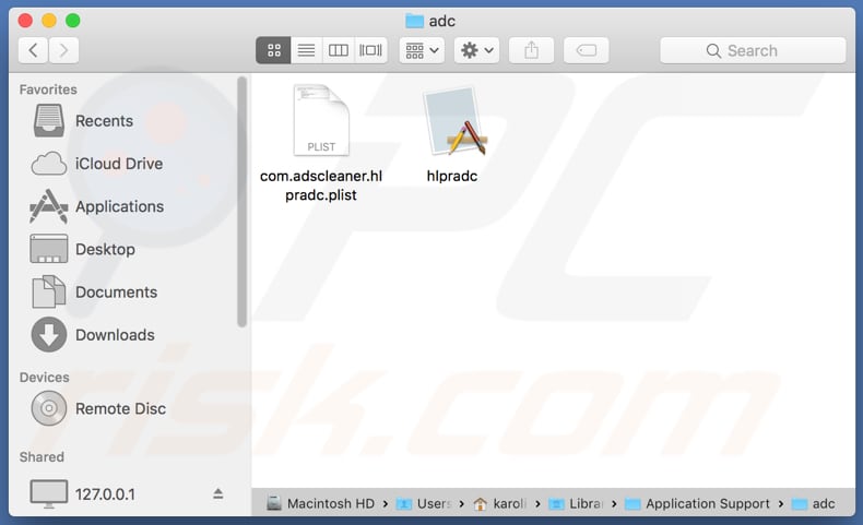 Hlpradc installation folder