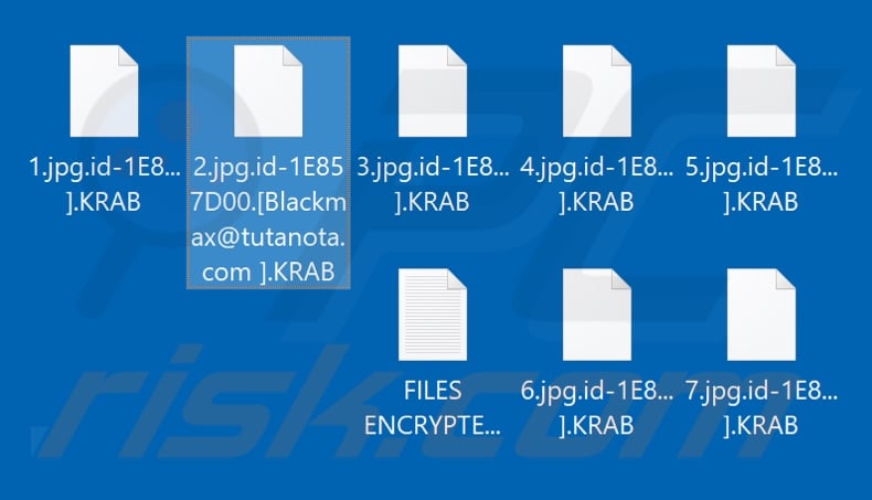 Files encrypted by KRAB