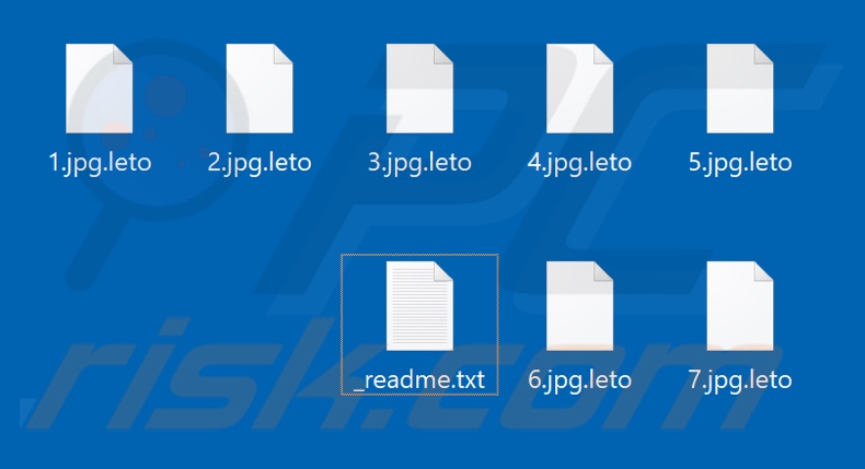 Files encrypted by Leto