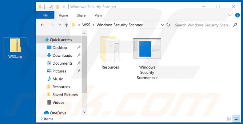 Windows Security Scanner malicious executable desinged to infect computers with Lost_Files