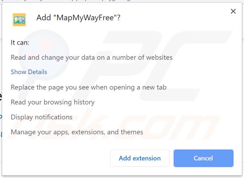 MapMyWayFree asking for permissions