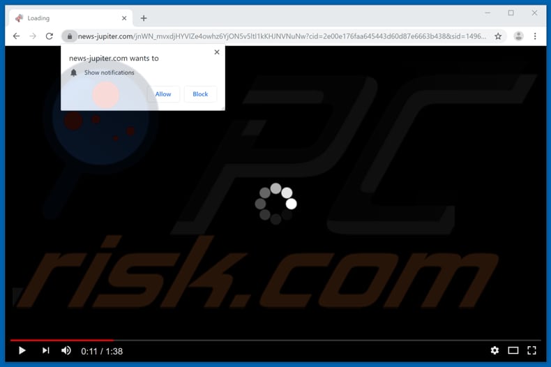 news-jupiter[.]com pop-up redirects