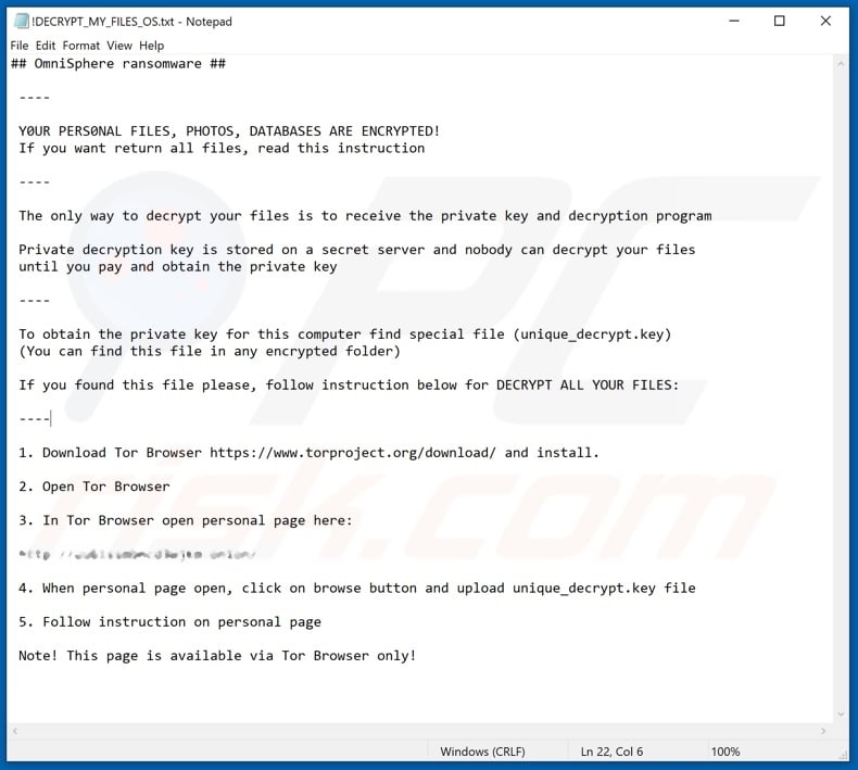 OmniSphere decrypt instructions