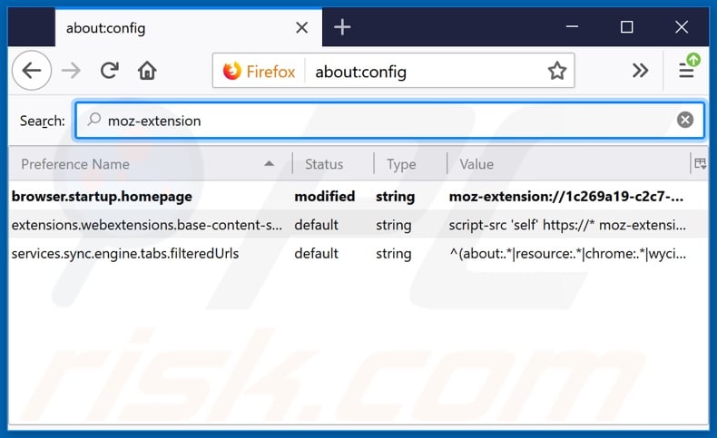 Removing search.viewfreerecipestab.com from Mozilla Firefox default search engine