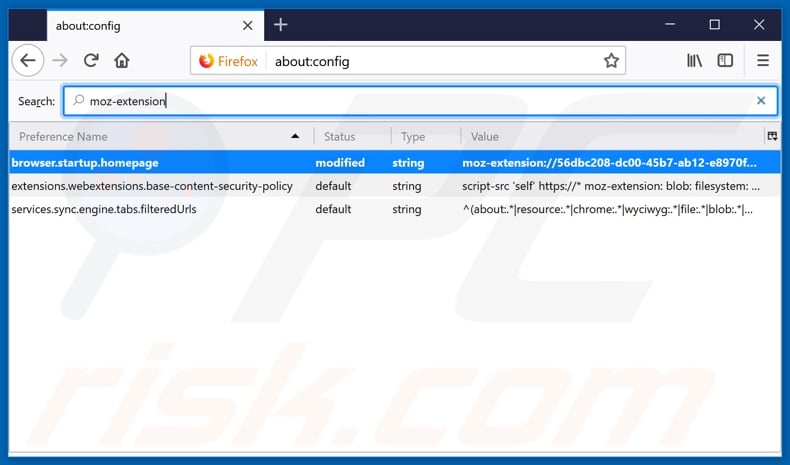 Removing search.parcelfindertab.com from Mozilla Firefox default search engine