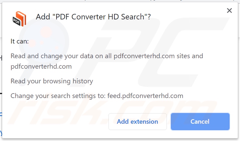 PDF Converter HD Search asking for permissions